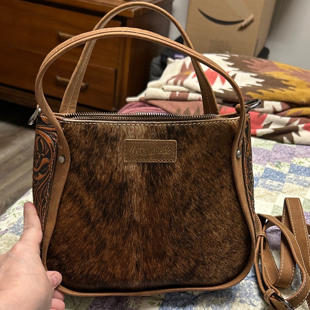 Wrangler Rustic Brown and Tan Shoulder Bag